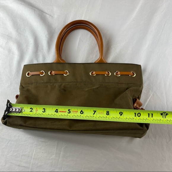 Dooney Bourke Handbag Canvas Leather Handle Trim - Picture 12 of 13